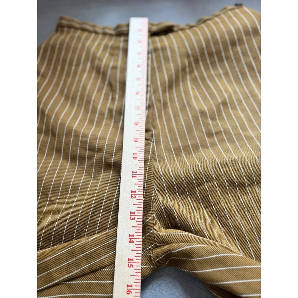 Vintage 70s Lane Bryant Pinstripe High Rise Bermuda Short S Twee Preppy Academia